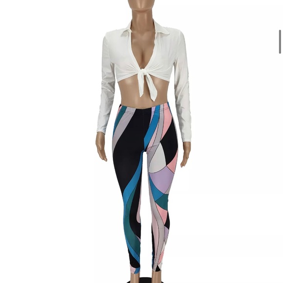 Tye me up top & Striped Leggings - Picture 10 of 13